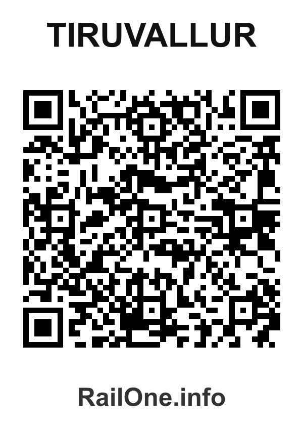 RailOne QR Code for Tiruvallur station
