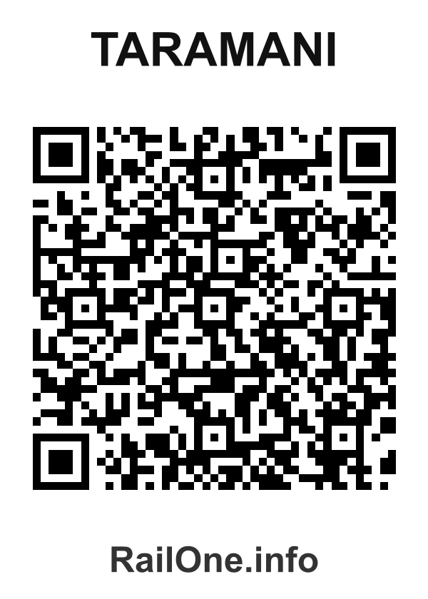 RailOne QR Code for Taramani station