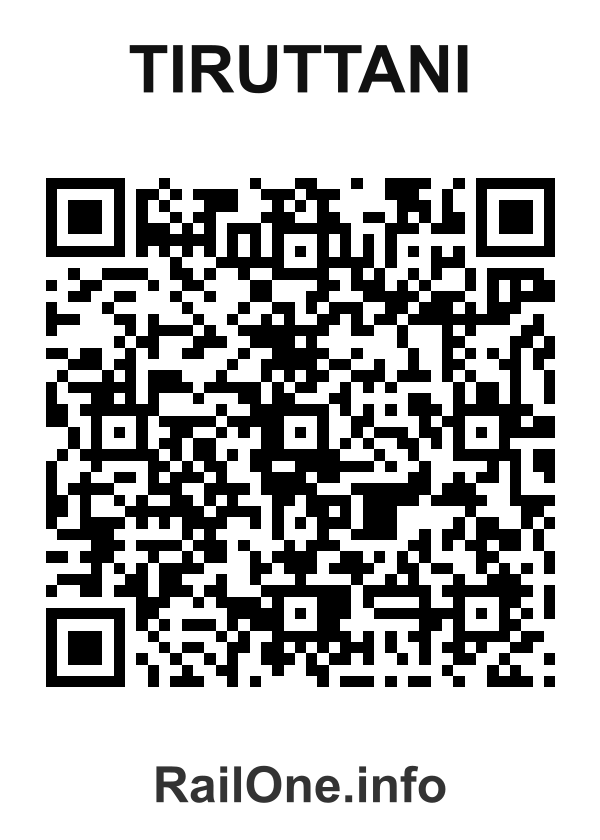 RailOne QR Code for Tiruttani station