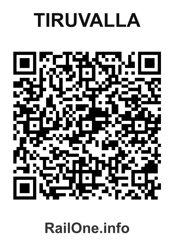 RailOne QR Code for Tiruvalla station