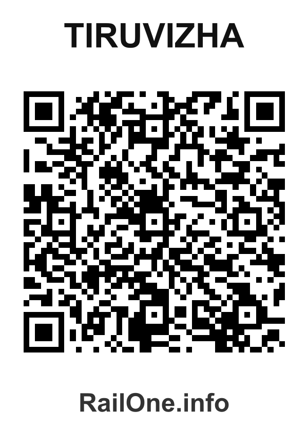 RailOne QR Code for Tiruvizha station