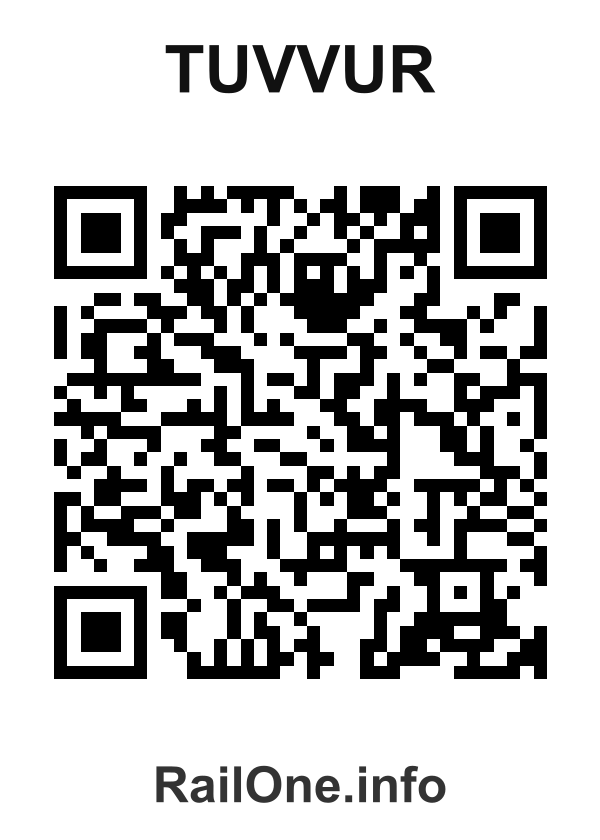 RailOne QR Code for Tuvvur station