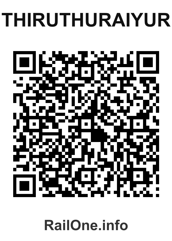 RailOne QR Code for Thiruthuraiyur station