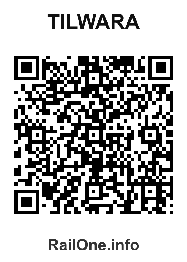 RailOne QR Code for Tilwara station
