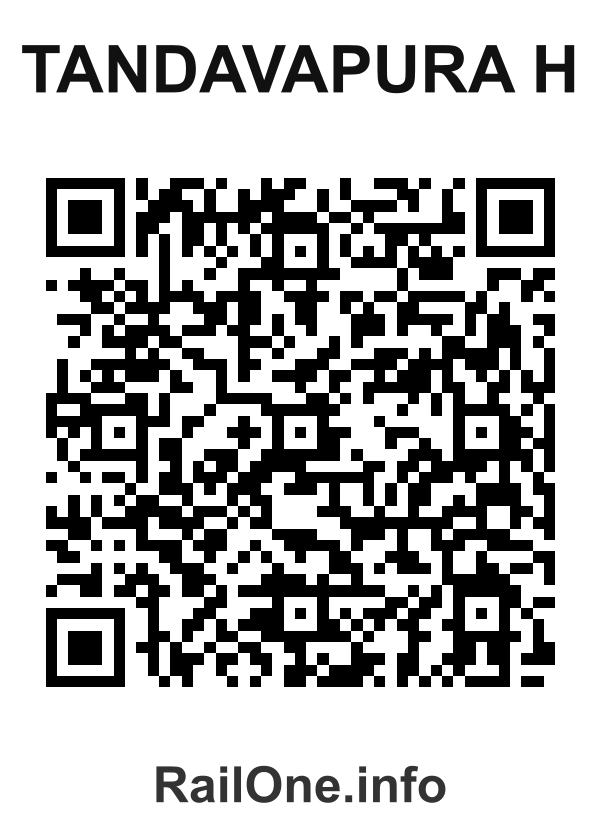 RailOne QR Code for Tandavapura H station