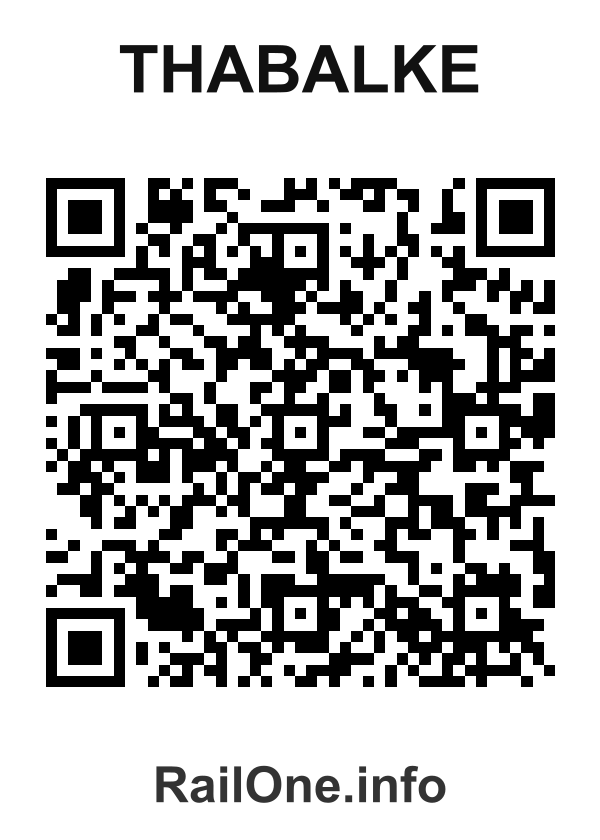 RailOne QR Code for Thabalke station