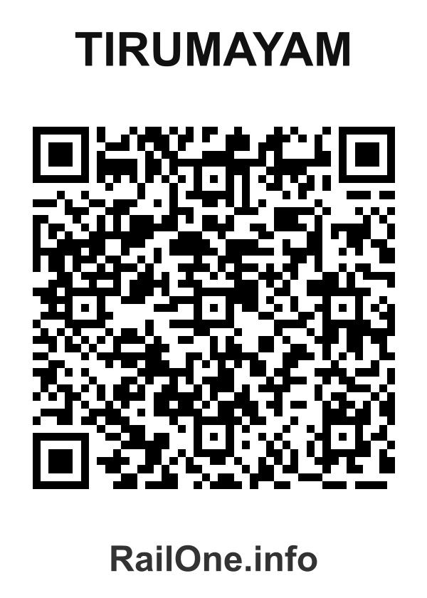 RailOne QR Code for Tirumayam station