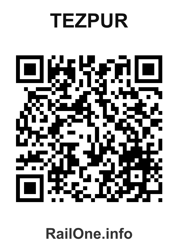 RailOne QR Code for Tezpur station