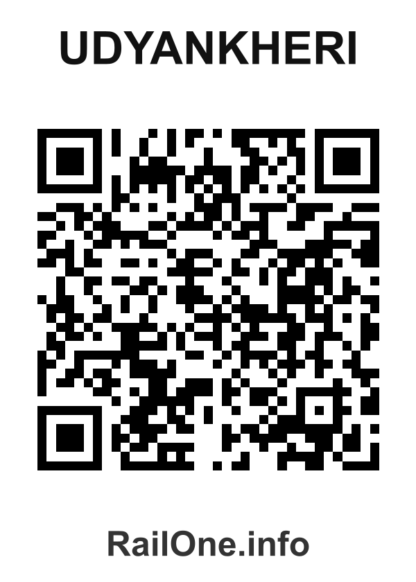 RailOne QR Code for Udyankheri station