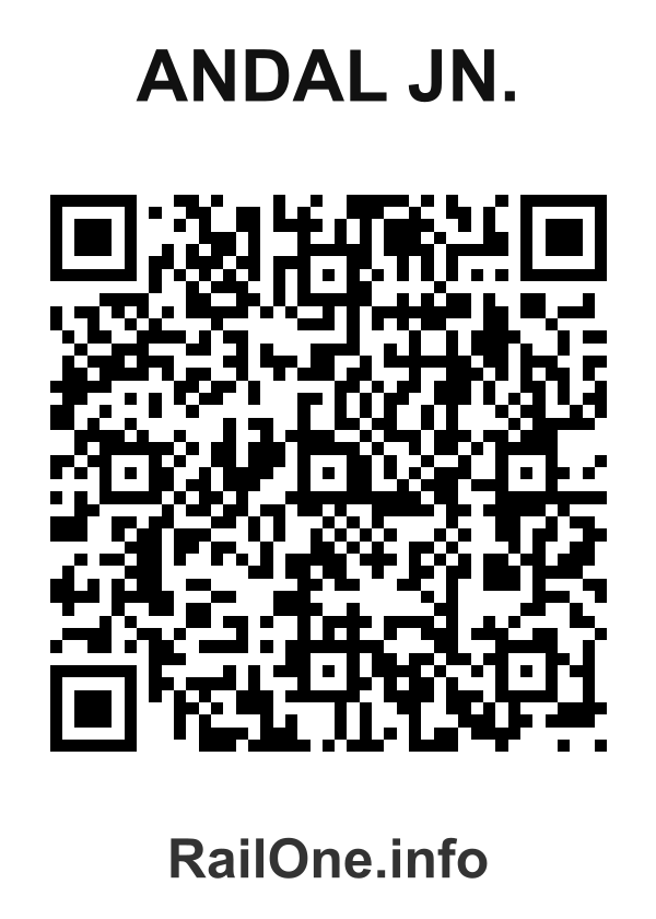 RailOne QR Code for Andal Jn. station
