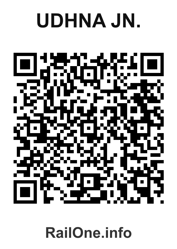 RailOne QR Code for Udhna Jn. station