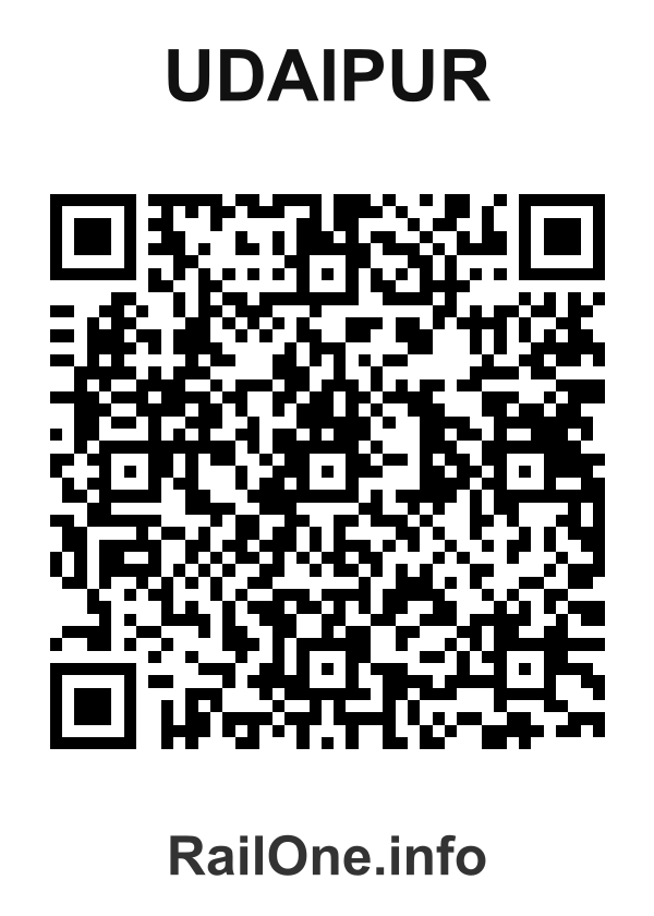 RailOne QR Code for Udaipur station