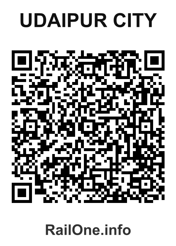 RailOne QR Code for Udaipur City station