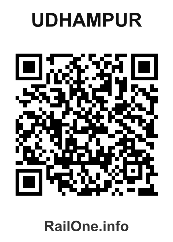 RailOne QR Code for Udhampur station