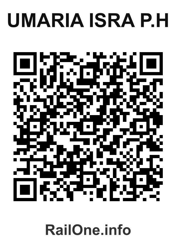 RailOne QR Code for Umaria Isra P.h station