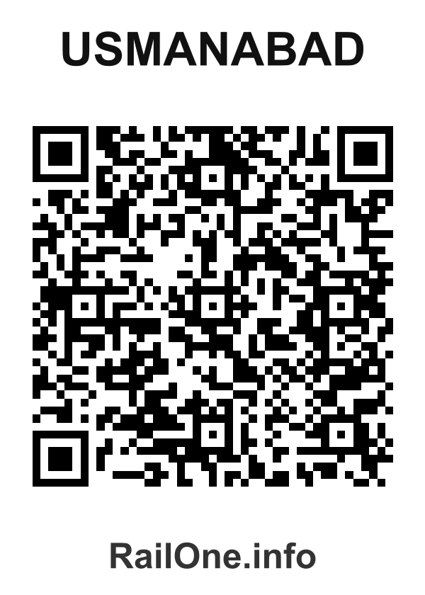 RailOne QR Code for Usmanabad station