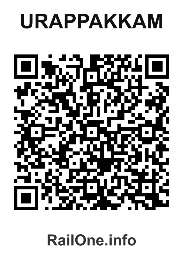 RailOne QR Code for Urappakkam station