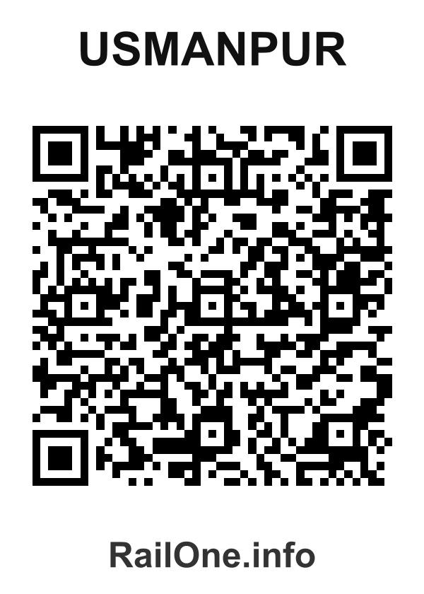 RailOne QR Code for Usmanpur station