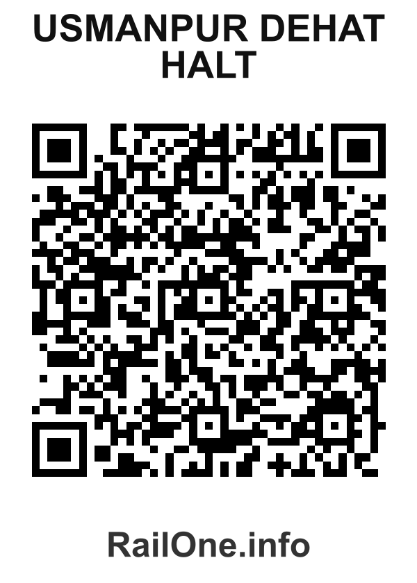 RailOne QR Code for Usmanpur Dehat Halt station