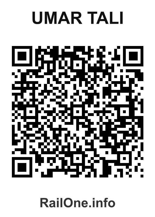 RailOne QR Code for Umar Tali station
