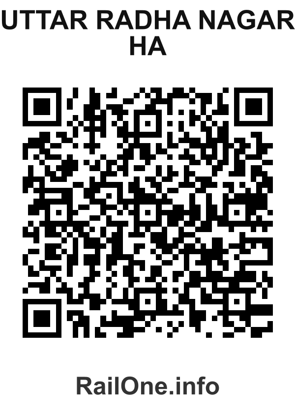RailOne QR Code for Uttar Radha Nagar Ha station