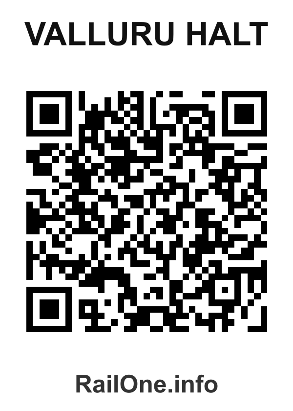RailOne QR Code for Valluru Halt station