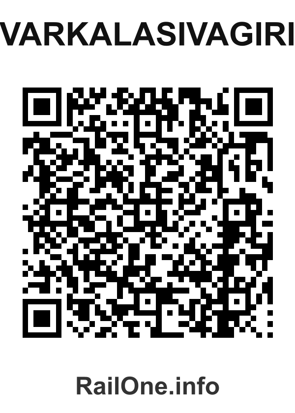 RailOne QR Code for Varkalasivagiri station
