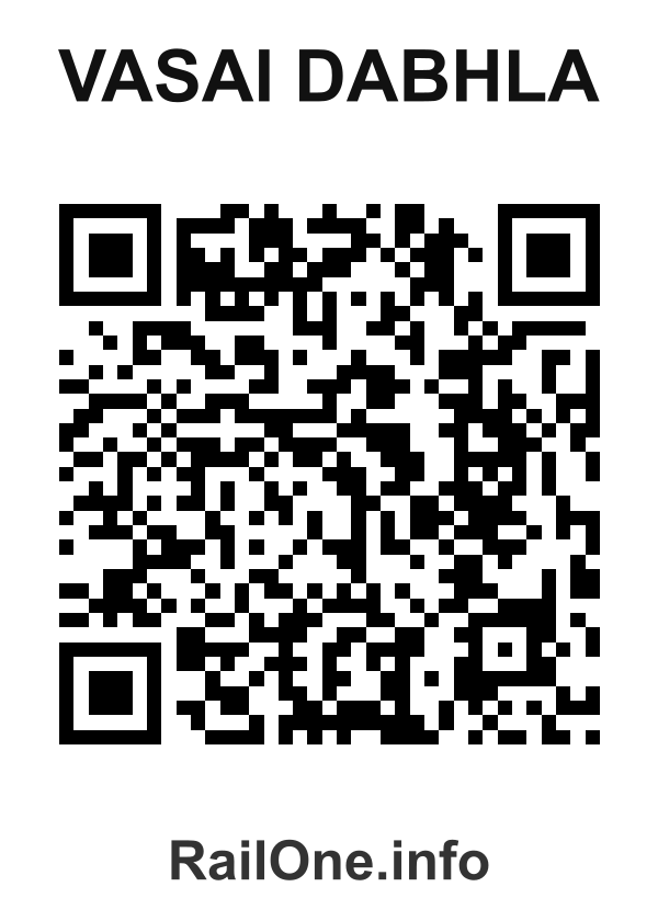 RailOne QR Code for Vasai Dabhla station