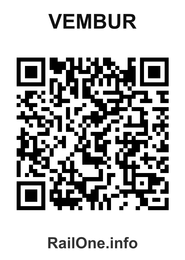 RailOne QR Code for Vembur station