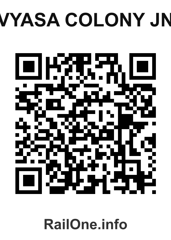 RailOne QR Code for Vyasa Colony Jn station