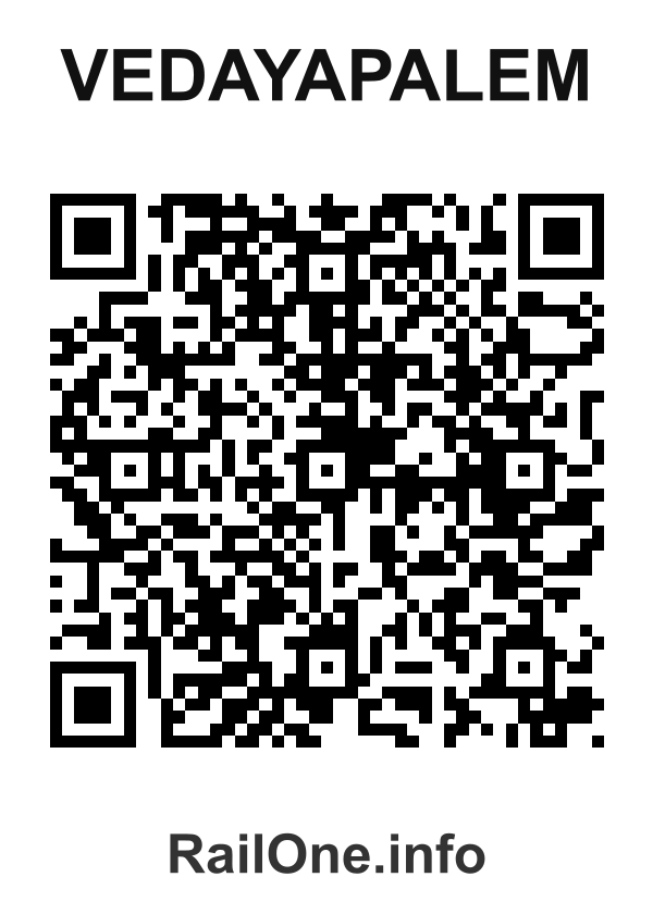 RailOne QR Code for Vedayapalem station