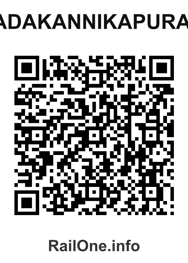 RailOne QR Code for Vadakannikapuram station