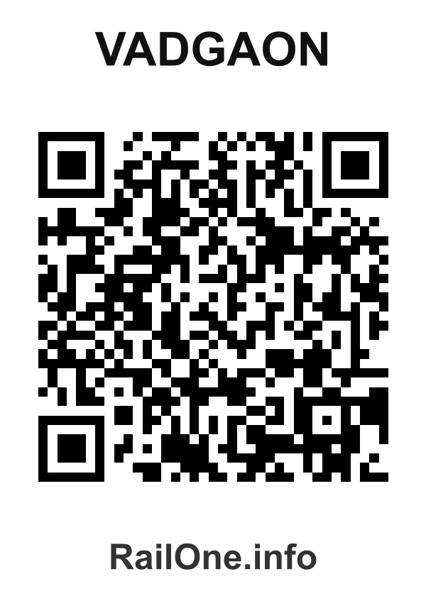 RailOne QR Code for Vadgaon station