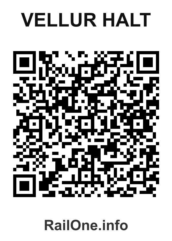 RailOne QR Code for Vellur Halt station