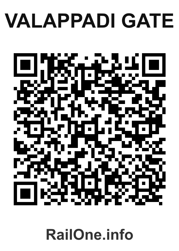 RailOne QR Code for Valappadi Gate station