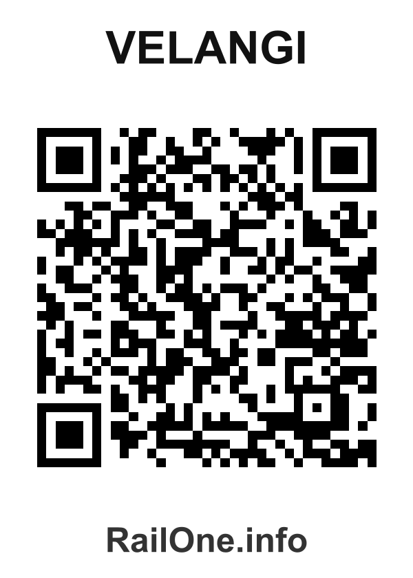 RailOne QR Code for Velangi station