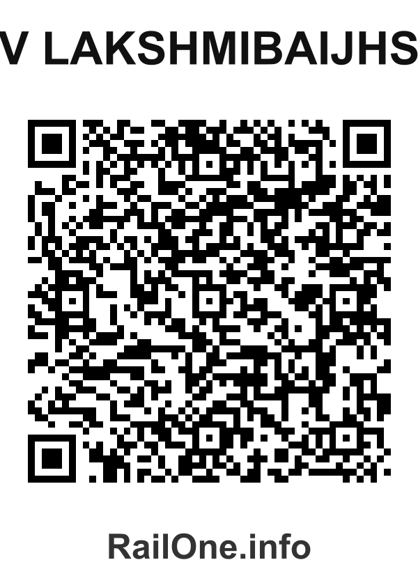 RailOne QR Code for V Lakshmibaijhs station