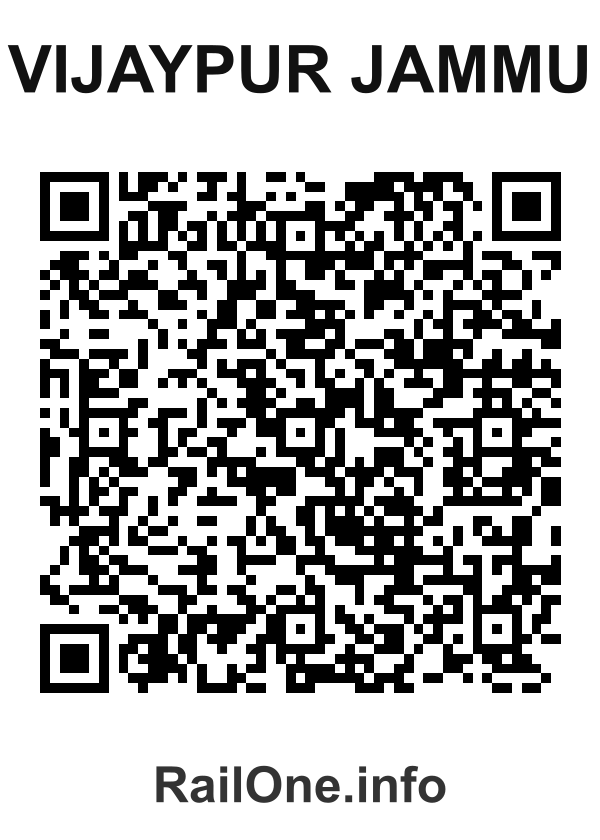 RailOne QR Code for Vijaypur Jammu station