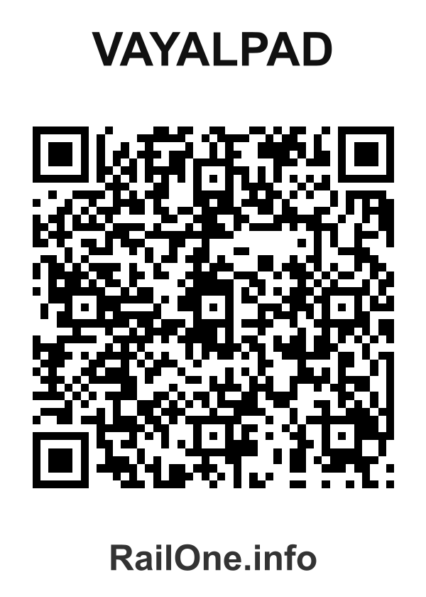 RailOne QR Code for Vayalpad station