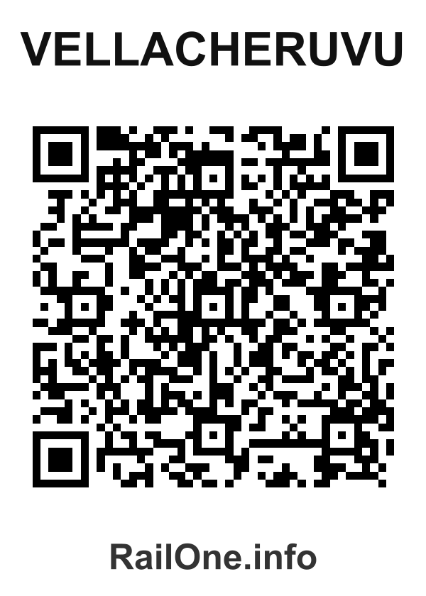 RailOne QR Code for Vellacheruvu station