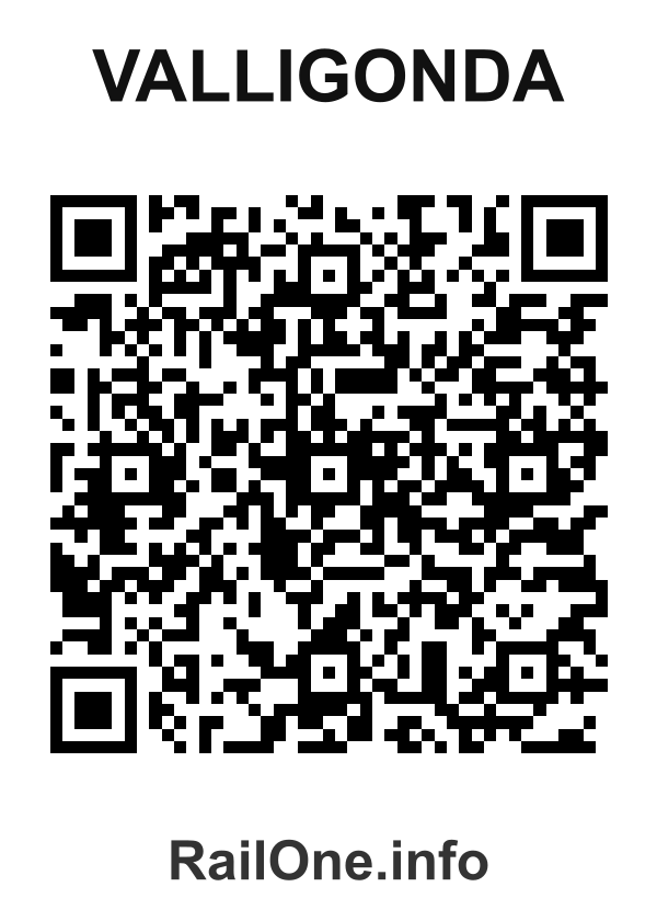 RailOne QR Code for Valligonda station