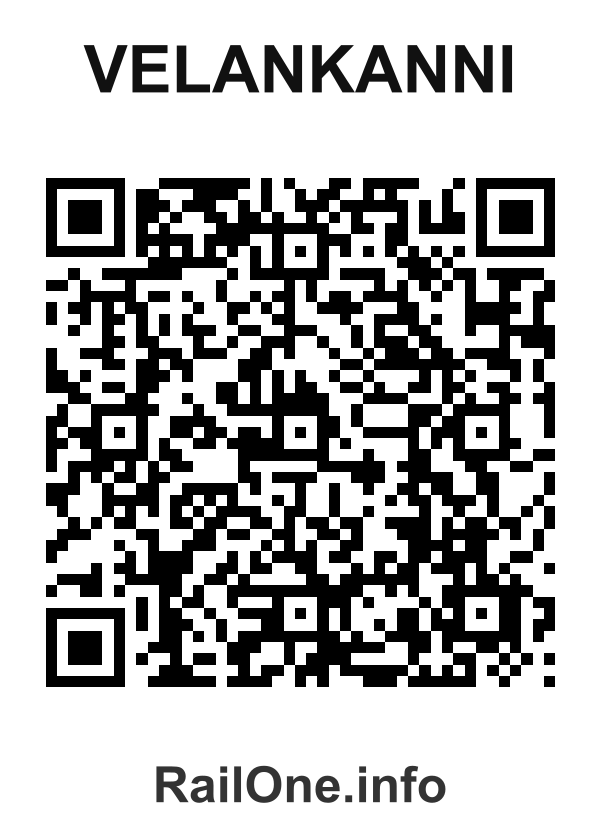 RailOne QR Code for Velankanni station