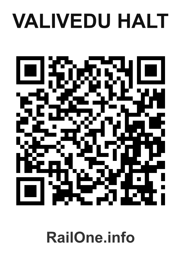 RailOne QR Code for Valivedu Halt station