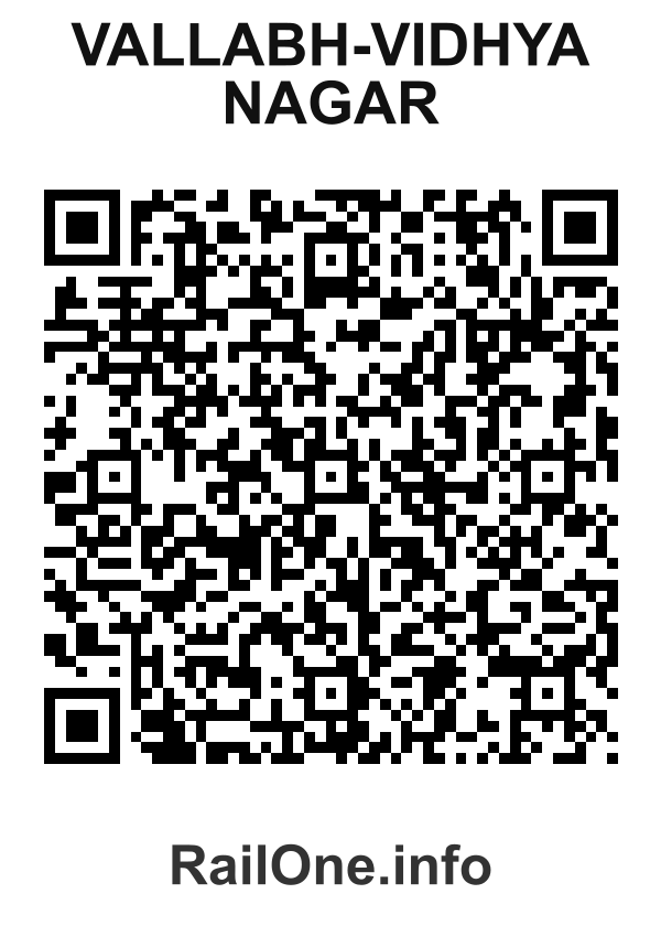 RailOne QR Code for Vallabh-vidhya Nagar station