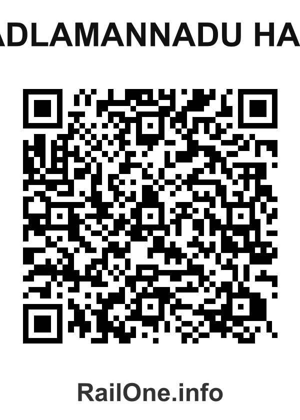 RailOne QR Code for Vadlamannadu Halt station