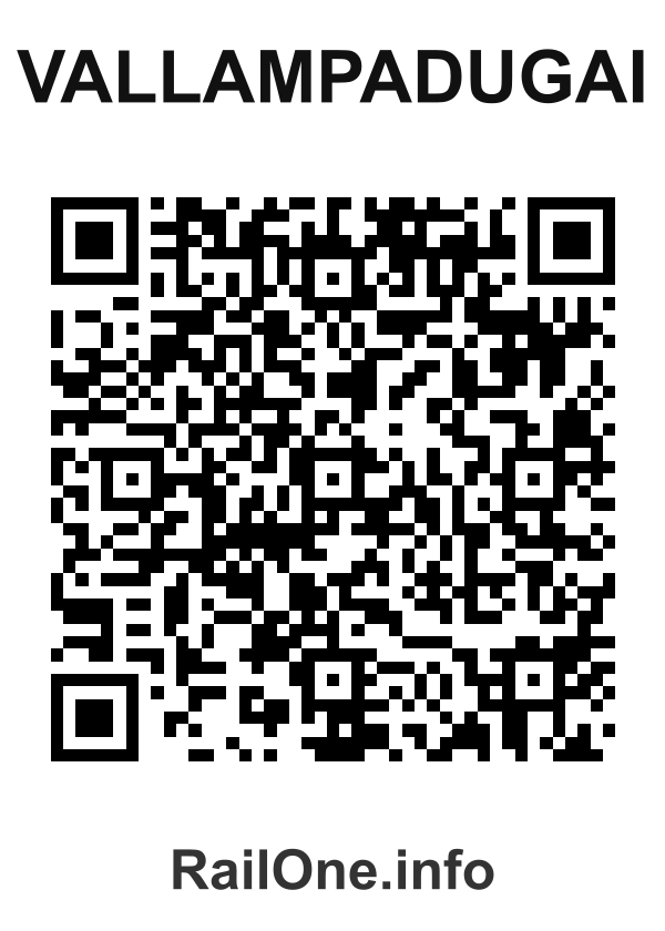 RailOne QR Code for Vallampadugai station