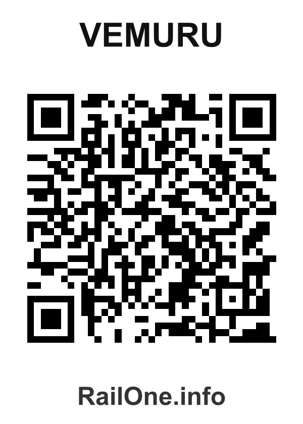 RailOne QR Code for Vemuru station