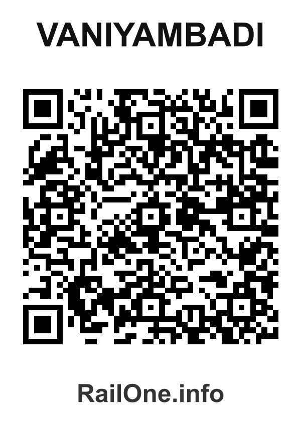RailOne QR Code for Vaniyambadi station