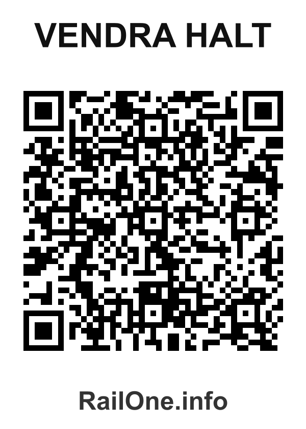 RailOne QR Code for Vendra Halt station