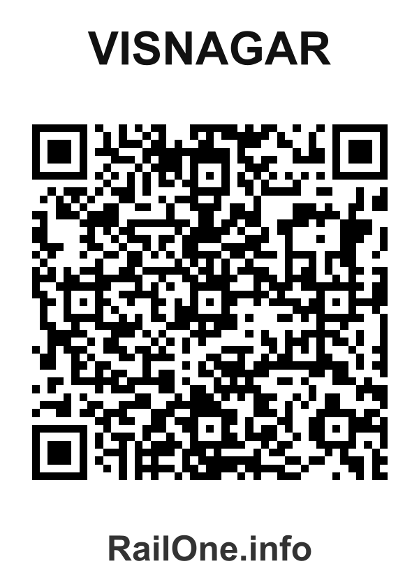 RailOne QR Code for Visnagar station